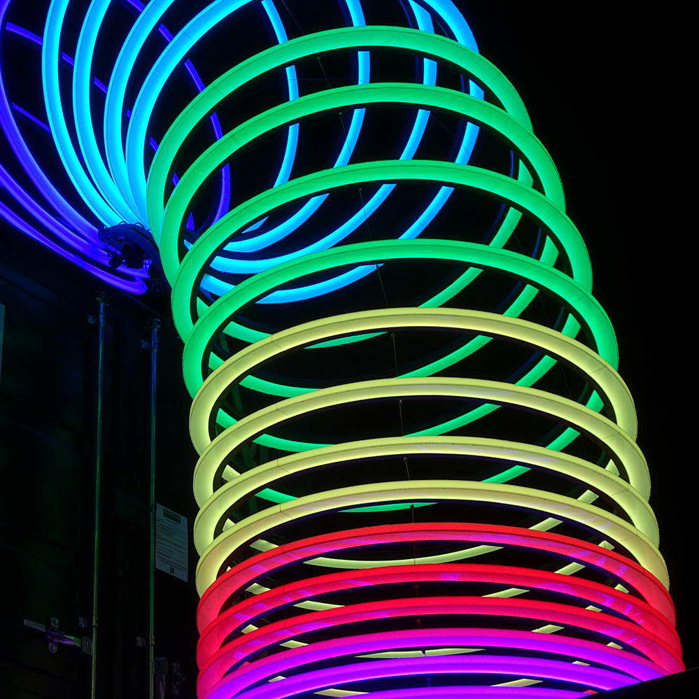 End Over End - Giant Slinky Light sculpture