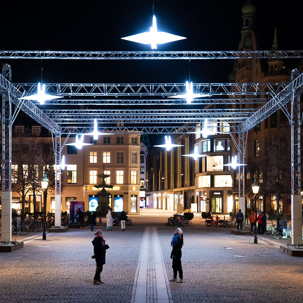 Ghost - Giant Oragami Crane Light Sculpture