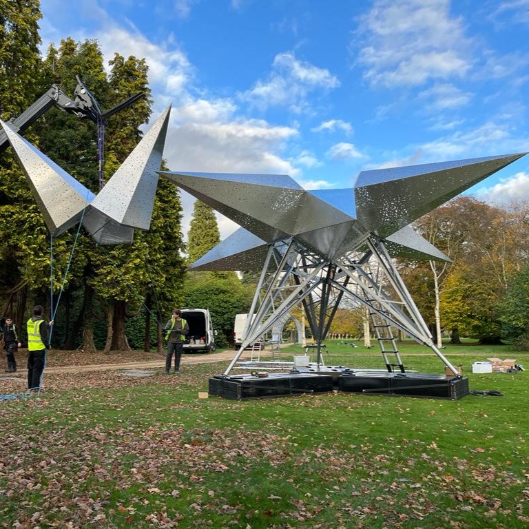 Ghost - Giant Oragami Crane Light Sculpture